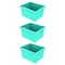 Storex Storage Bin, Polypropylene, Teal, 3 PK 61477U06C - alternate 1